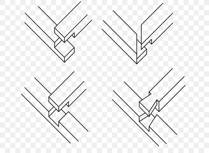 Lap Joint Woodworking Joints Bridle Joint Mortise And Tenon Dovetail Joint, PNG, 684x600px, Lap Joint, Architectural Engineering, Black And White, Bridle Joint, Diagram Download Free