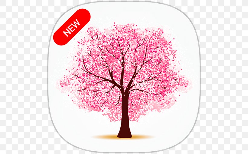 Cherry Blossom Tree, PNG, 512x512px, Cherry Blossom, Blossom, Branch, Cherry, Drawing Download Free