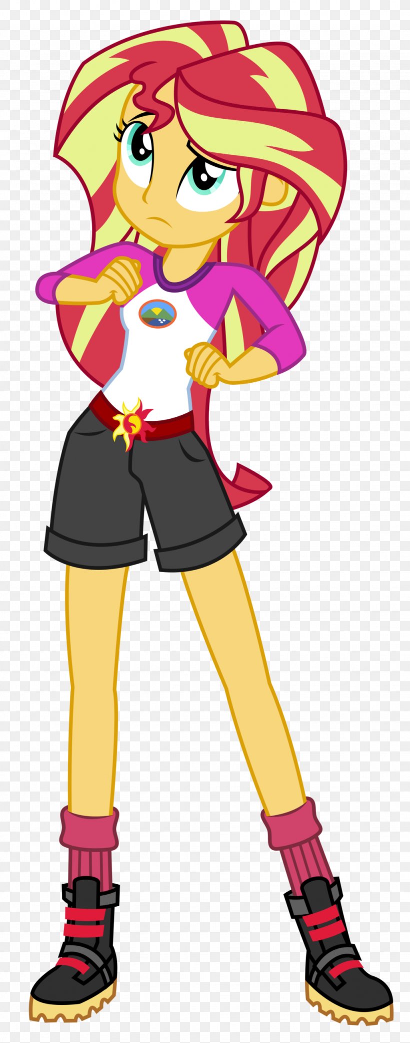 Sunset Shimmer Twilight Sparkle Rainbow Dash Escape By Moonlight Art, PNG, 1024x2600px, Sunset Shimmer, Art, Artwork, Cartoon, Clothing Download Free