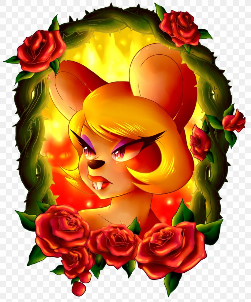 Garden Roses Floral Design Fan Art, PNG, 1024x1236px, Watercolor, Cartoon, Flower, Frame, Heart Download Free