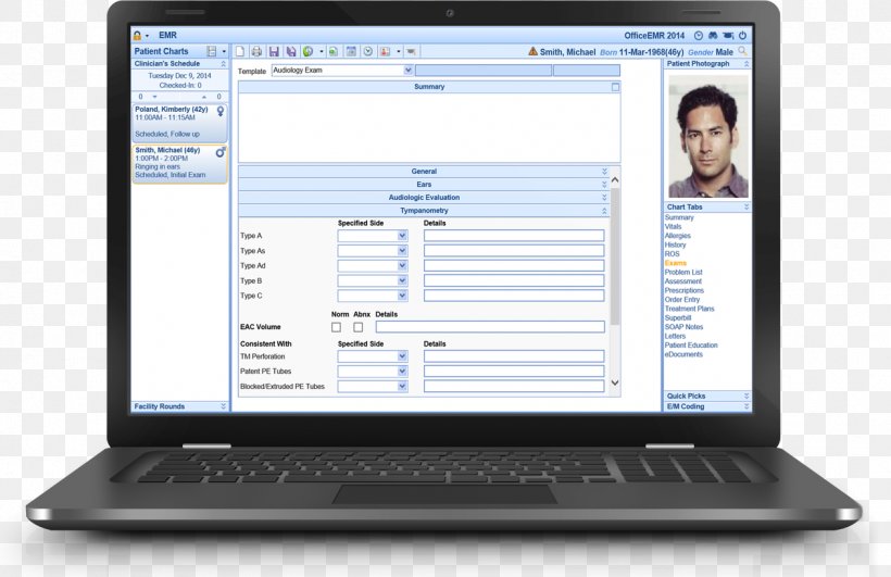 Netbook Electronic Health Record Computer Software Health Care Information, PNG, 1264x820px, Netbook, Business, Communication, Computer, Computer Monitor Download Free