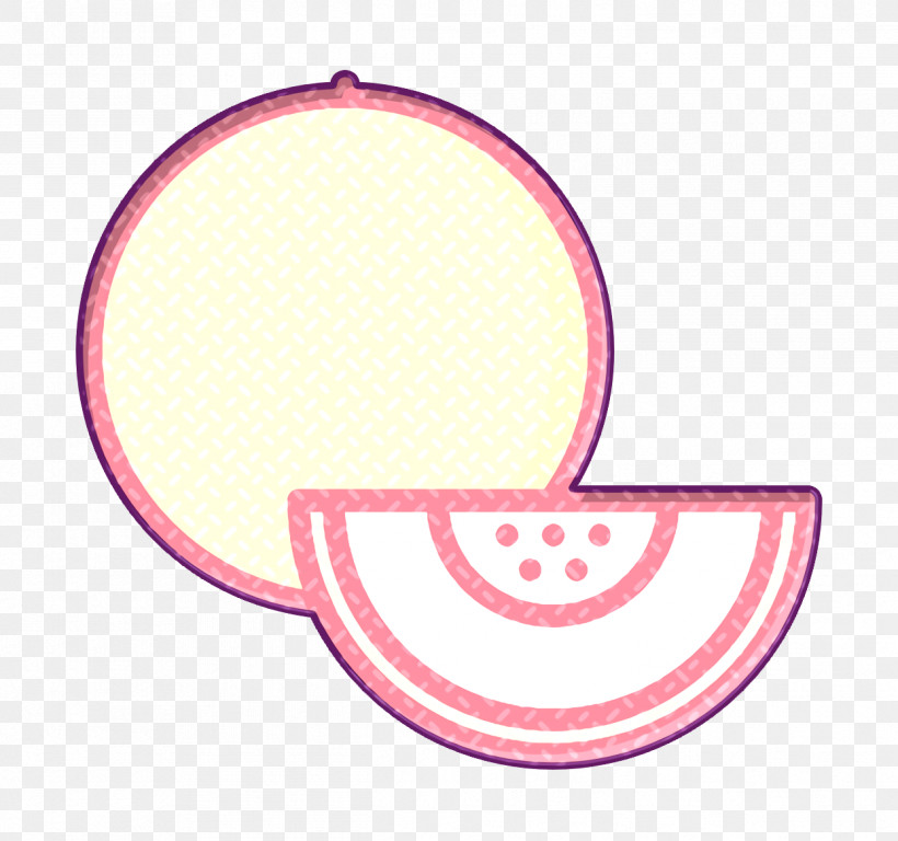 Fruits And Vegetables Icon Melon Icon, PNG, 1244x1166px, Fruits And Vegetables Icon, Circle, Light, Logo, Magenta Download Free