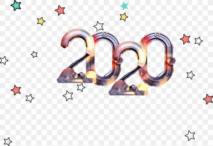 Happy New Year 2020 New Years 2020 2020, PNG, 3000x2058px, 2020, Happy New Year 2020, Cartoon, New Years 2020, Text Download Free