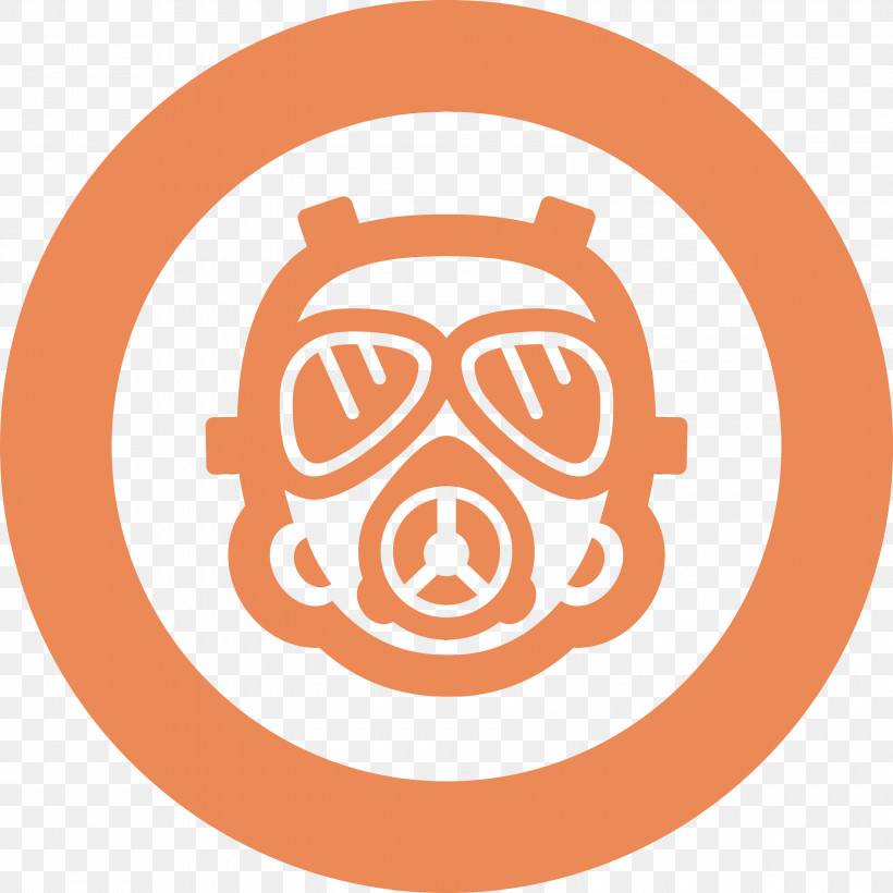 Orange, PNG, 3000x3000px, Gas Mask, Circle, Logo, Orange, Paint Download Free