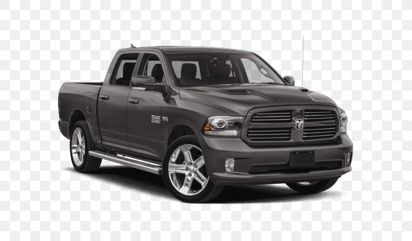 Ram Trucks Dodge Chrysler 2018 RAM 1500 Sport Pickup Truck, PNG, 640x480px, 2018 Ram 1500, Ram Trucks, Automotive Design, Automotive Exterior, Automotive Tire Download Free