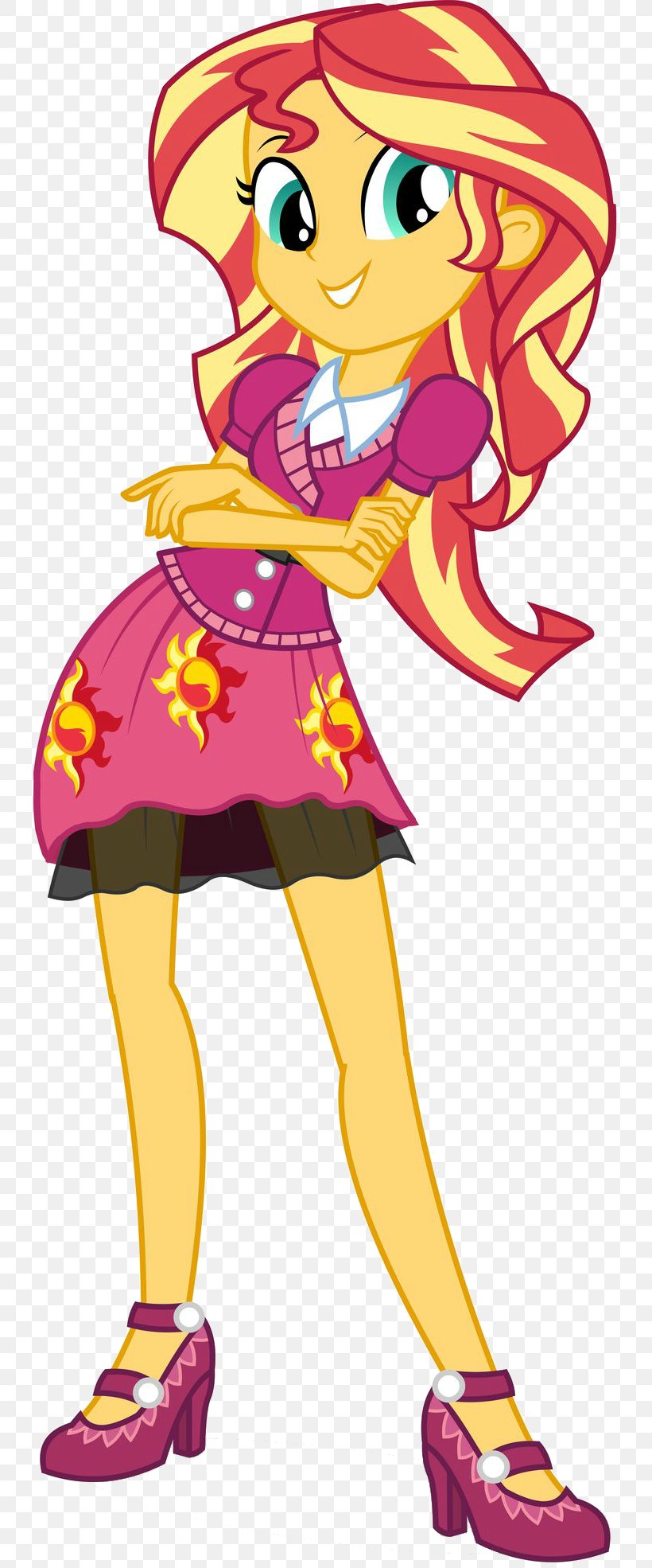 Sunset Shimmer My Little Pony: Equestria Girls Applejack Rarity, PNG, 736x1970px, Watercolor, Cartoon, Flower, Frame, Heart Download Free