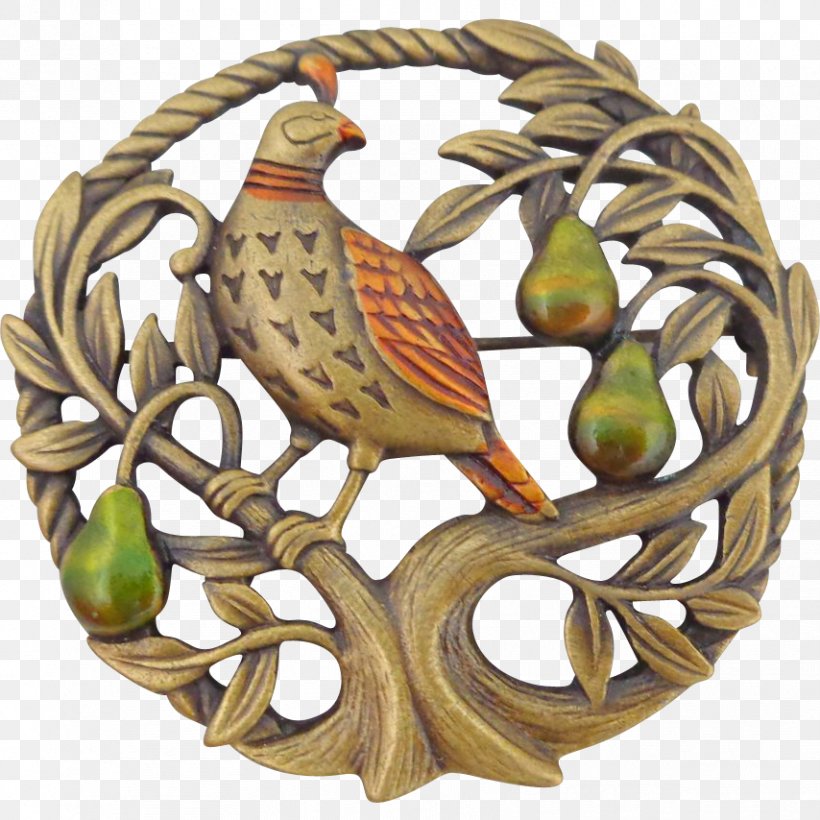 Partridge Pear Christmas Tree Pin, PNG, 854x854px, Partridge, Brass, Brooch, Charms Pendants, Christmas Download Free