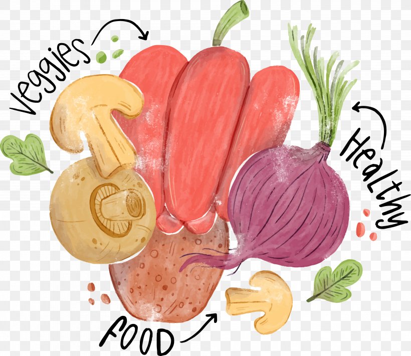 Vegetable Organic Food Veggie Burger Watercolor Painting, PNG, 3967x3436px, Vegetable, Bologna Sausage, Diet Food, Food, Fruit Download Free