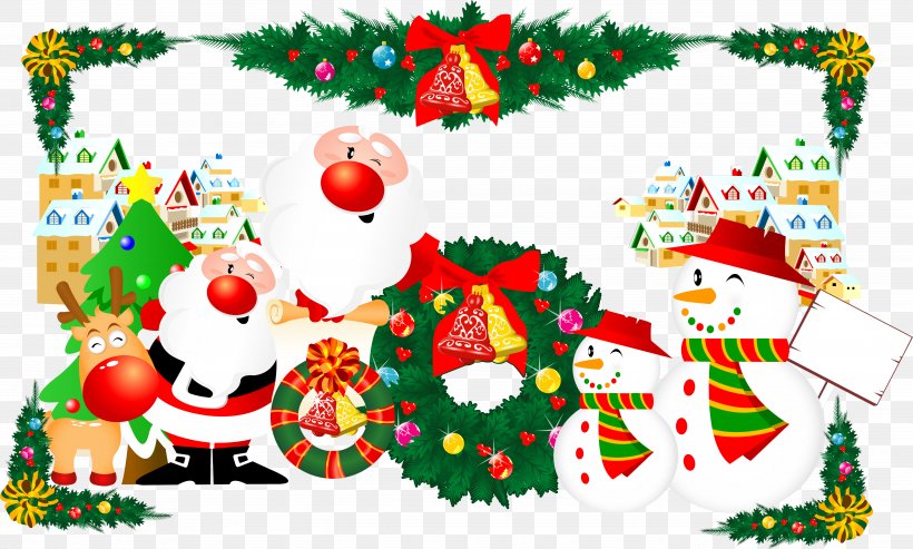 Illustration Christmas Tree Santa Claus Christmas Day Vector Graphics, PNG, 5005x3014px, Christmas Tree, Art, Cartoon, Christmas, Christmas Day Download Free