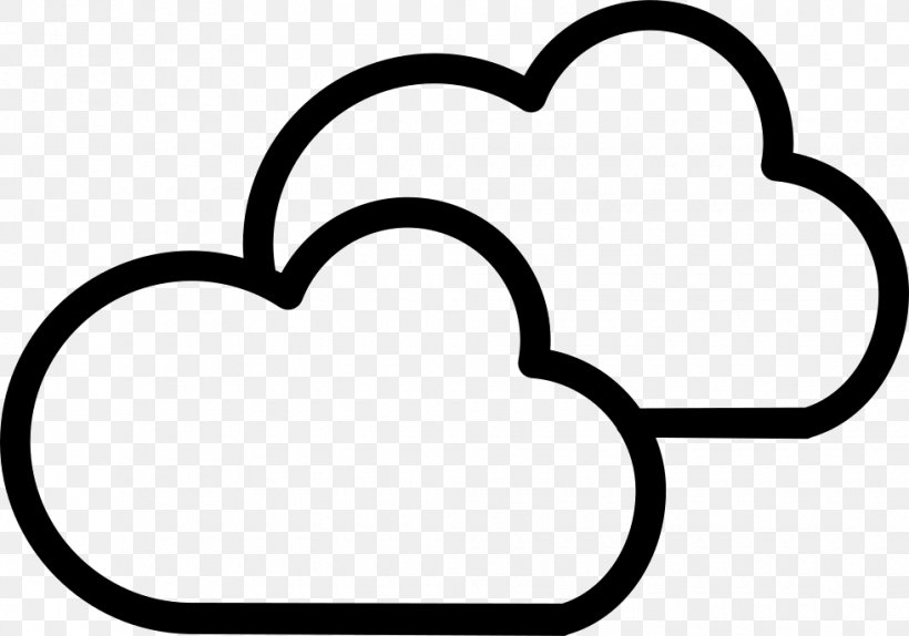 Cloud Overcast Symbol Clip Art, PNG, 980x686px, Cloud, Area, Black And White, Heart, Love Download Free