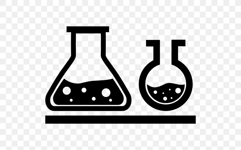 Laboratory Flasks Experiment Chemistry Science, PNG, 512x512px, Laboratory Flasks, Black And White, Chemistry, Experiment, Laboratory Download Free
