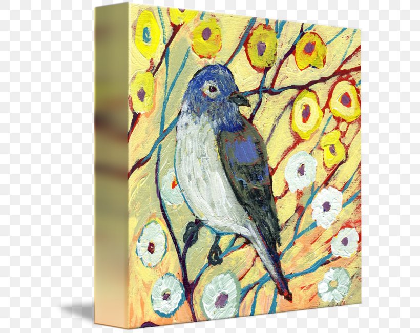 Painting Canvas Print Gallery Wrap Bird, PNG, 606x650px, Painting, Art, Art Of Jennifer Lommers, Beak, Bird Download Free