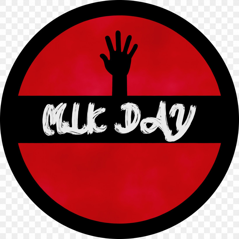 Red Logo Sign Emblem Signage, PNG, 3000x3000px, Mlk Day, Emblem, Logo, Martin Luther King Jr Day, Paint Download Free