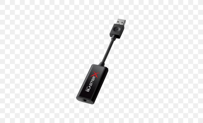 7.1 Sound Card External Sound BlasterX Sound BlasterX G1 Sound Cards & Audio Adapters Creative Labs, PNG, 500x500px, 71 Surround Sound, Sound Cards Audio Adapters, Adapter, Audio, Cable Download Free