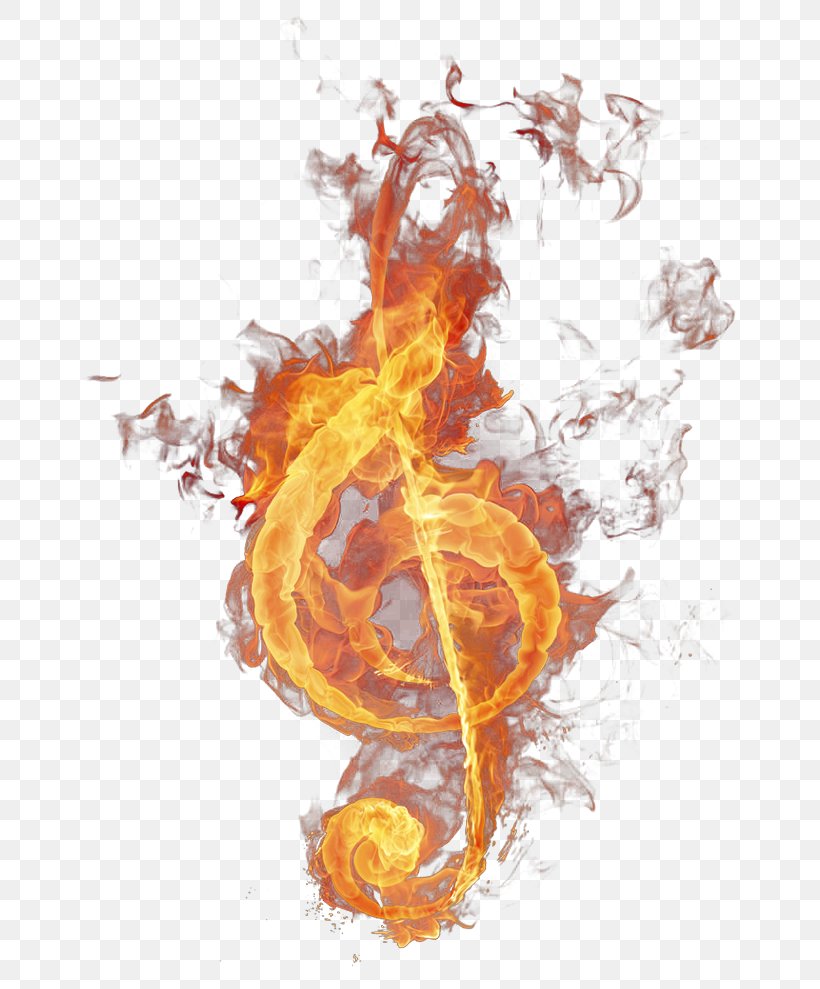Clef Fire Treble, PNG, 743x989px, Watercolor, Cartoon, Flower, Frame, Heart Download Free