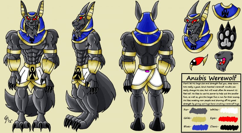 Anubis Werewolf Muscle Ankh, PNG, 2000x1100px, Anubis, Ankh, Armour, Cambiante, Color Download Free