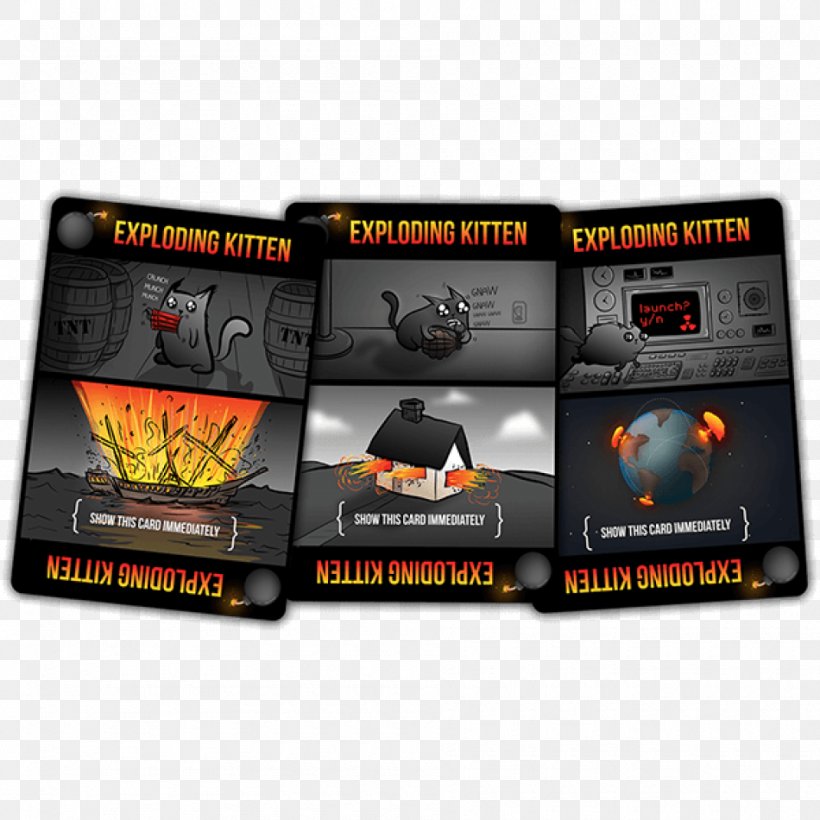 Exploding Kittens Card Game Playing Card, PNG, 950x950px, Exploding Kittens, Board Game, Brand, Card Game, Cat Download Free