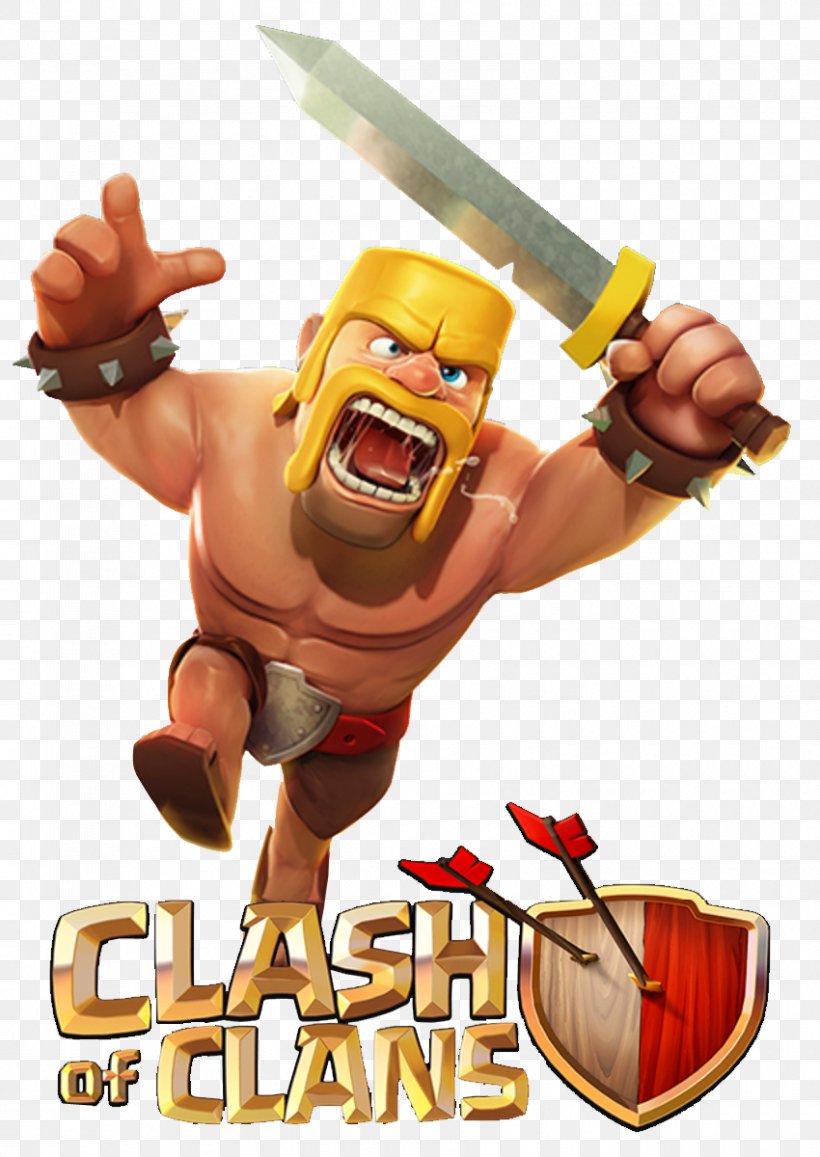 Clash Of Clans Clash Royale Barbarian, PNG, 850x1200px, Clash Of Clans, Action Figure, Android, Barbarian, Clan Download Free