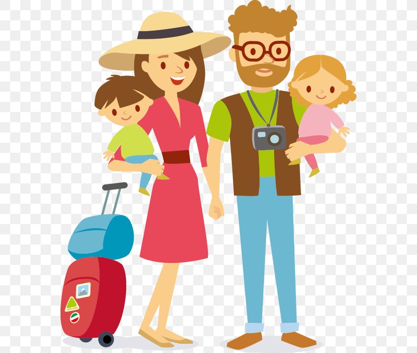 Family Travel Clip Art, PNG, 582x693px, Family, Art, Cartoon, Child, Clothing Download Free