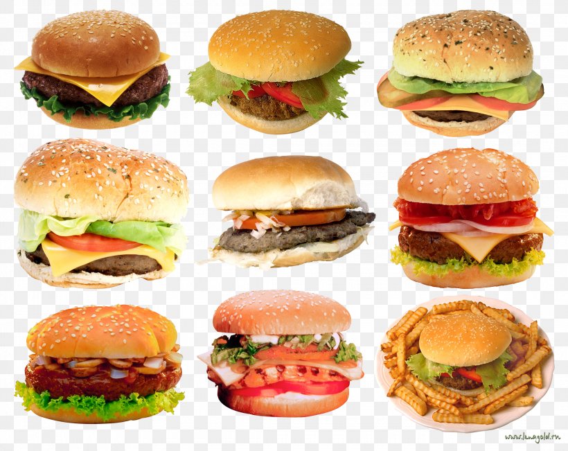 Hamburger Fast Food Restaurant Cheeseburger French Fries, PNG, 2160x1716px, Hamburger, American Food, Breakfast Sandwich, Buffalo Burger, Burger King Download Free