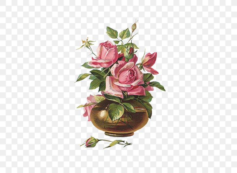Rose Postcard Flower Greeting Card Pink, PNG, 600x600px, Rose, Antique, Artificial Flower, Cut Flowers, Floral Design Download Free