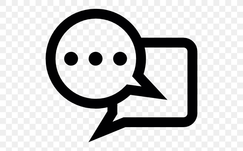 Text Speech Balloon Online Chat Smiley, PNG, 512x512px, Text, Area, Black, Black And White, Cdr Download Free