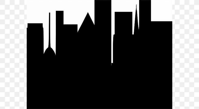 Skyscraper Skyline Clip Art, PNG, 600x450px, Skyscraper, Black, Black And White, Blog, Brand Download Free