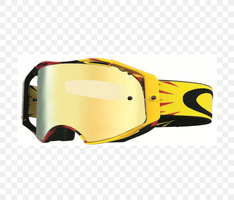 Oakley, Inc. Goggles Glasses Motocross Yellow, PNG, 700x700px, Oakley Inc, Clothing, Electric Potential Difference, Enduro, Eyewear Download Free