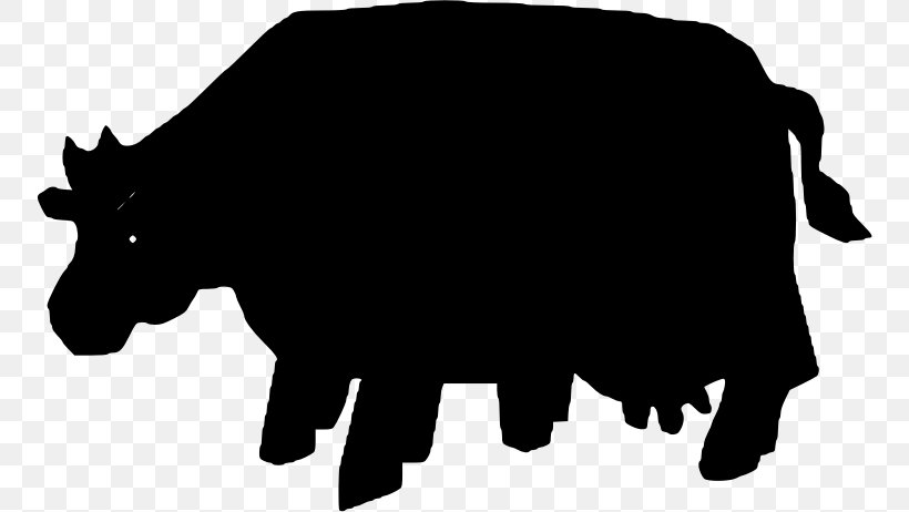 Cattle Mammal Bulldog Clip Art, PNG, 754x462px, Cattle, Black, Black And White, Bulldog, Byte Download Free