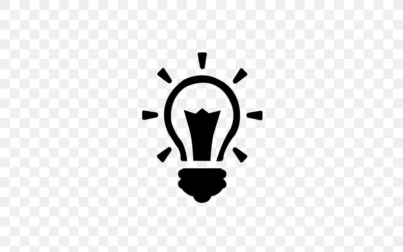 Incandescent Light Bulb Icon Design, PNG, 512x512px, Light, Black, Black And White, Brainstorming, Brand Download Free
