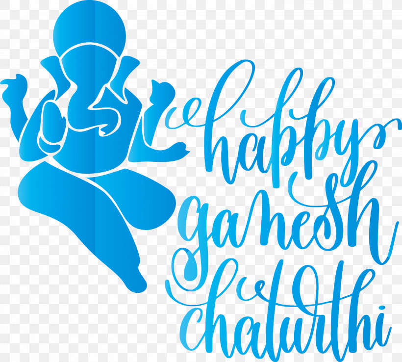 Happy Ganesh Chaturthi, PNG, 3000x2701px, Happy Ganesh Chaturthi, Calligraphy, Drawing, Logo, Paintbrush Download Free