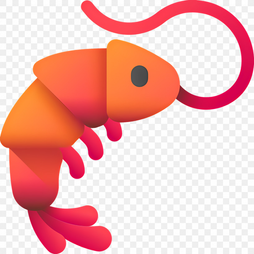 Shrimp - Cute Cartoon Shrimp PNG