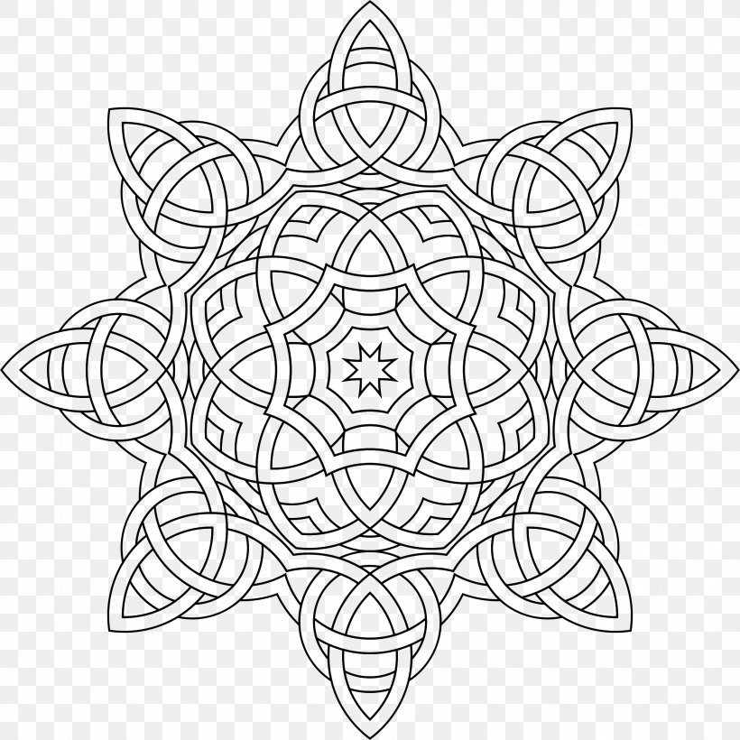 Celtic Knot Line Art Pattern, PNG, 2330x2330px, Celtic Knot, Area, Black And White, Celtic Art, Celts Download Free