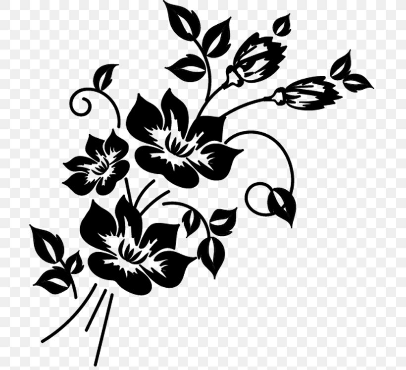 Floral Design Flower Clip Art, PNG, 702x747px, Floral Design, Art, Artwork, Black, Black And White Download Free