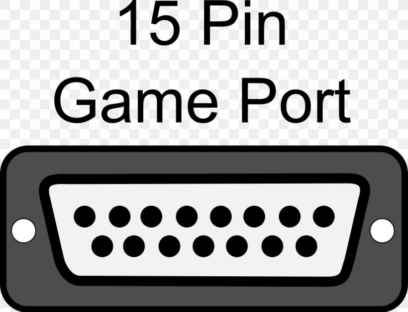 Serial Port Pin Game Port Clip Art, PNG, 900x690px, Serial Port, Auto Part, Black And White, Brand, Computer Port Download Free