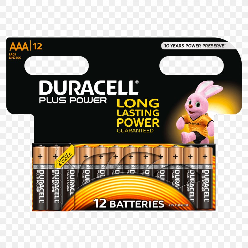 AAA Battery Alkaline Battery Duracell Electric Battery, PNG, 1000x1000px, Aaa Battery, Aa Battery, Alkaline Battery, Battery, Battery Pack Download Free