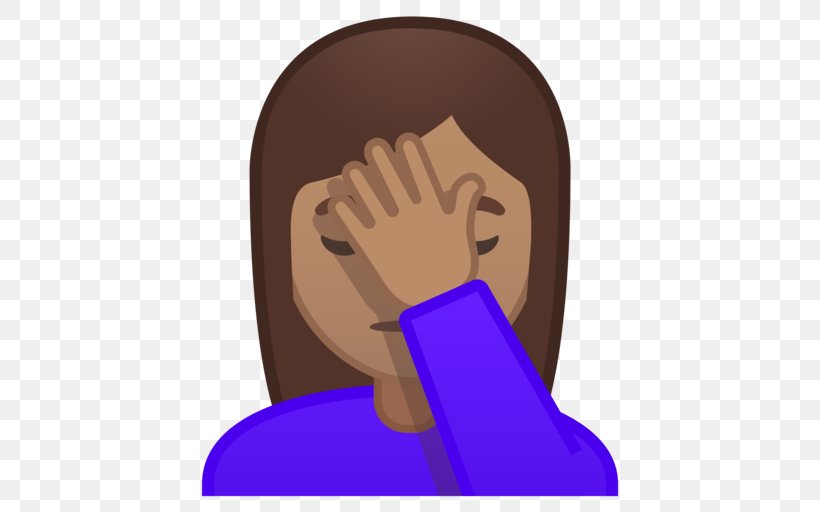 Facepalm Emoji Emoticon Slapping, PNG, 512x512px, Facepalm, Communication, Ear, Electric Blue, Emoji Download Free