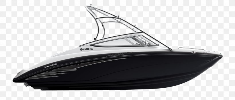 Motor Boats Boating Yamaha Motor Company BoatTrader.com, PNG, 1600x684px, Motor Boats, Automotive Design, Automotive Exterior, Black And White, Boat Download Free