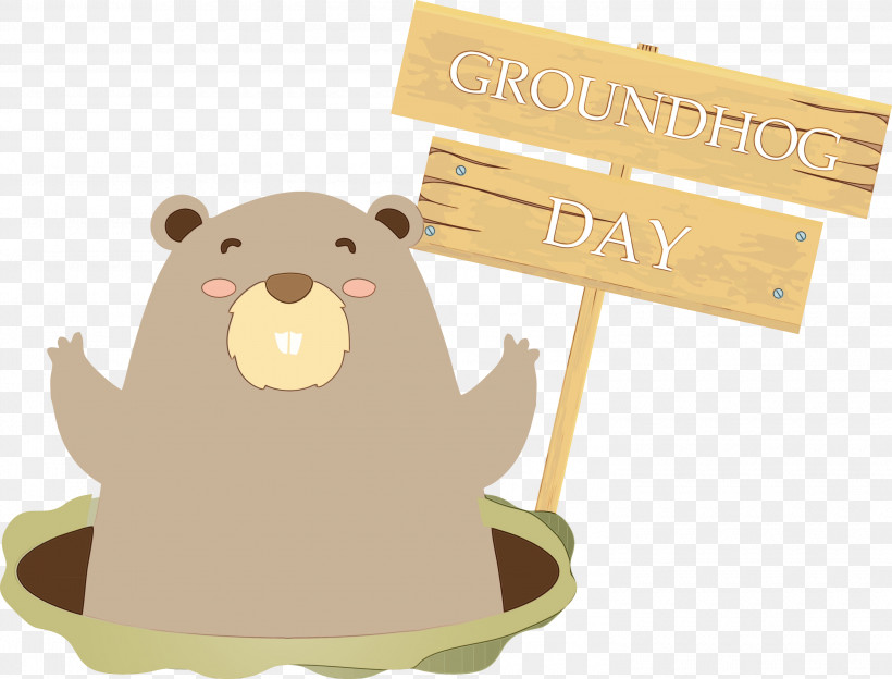 Groundhog Day, PNG, 3000x2285px, Groundhog, Bear, Beaver, Cartoon, Event Download Free
