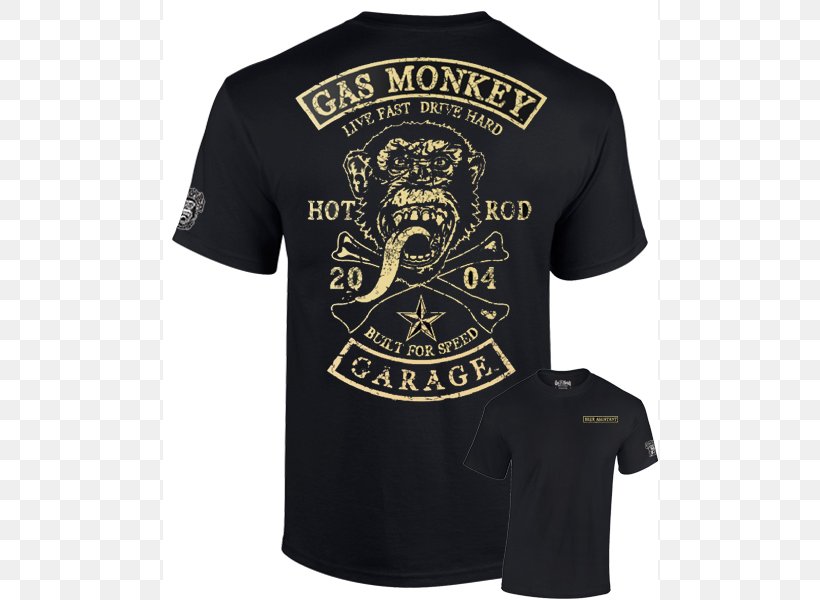 T-shirt Gas Monkey Garage Gas Monkey Bar N' Grill Clothing, PNG, 600x600px, Tshirt, Brand, Clothing, Clothing Sizes, Garage Download Free
