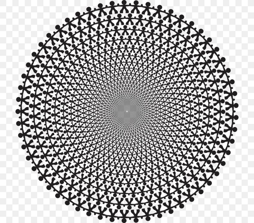 Circle Pattern, PNG, 720x720px, Royaltyfree, Area, Black And White, Doily, Drawing Download Free