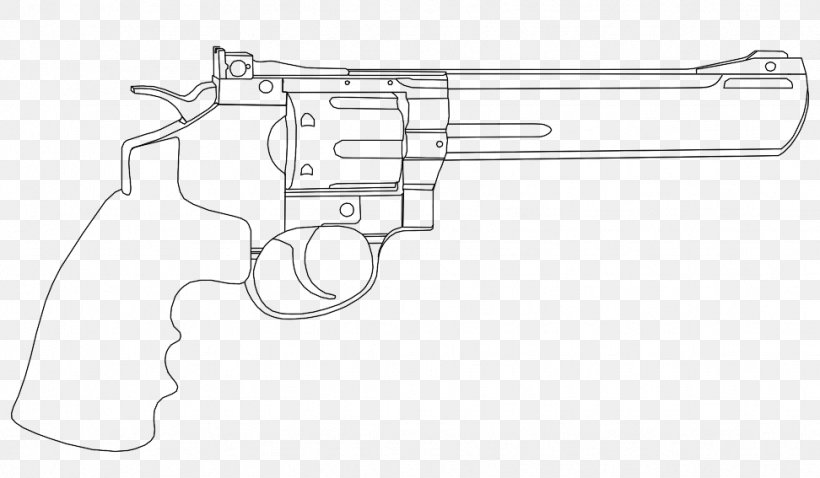 Firearm Weapon Trigger Revolver Air Gun, PNG, 972x567px, Firearm, Air Gun, Artwork, Black And White, Gun Download Free