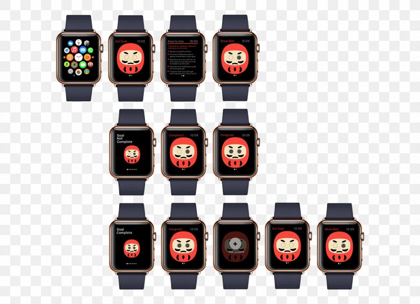 Daruma Doll Watch OS Apple Watch, PNG, 1200x871px, Daruma Doll, American Institute Of Graphic Arts, Apple, Apple Watch, Brand Download Free