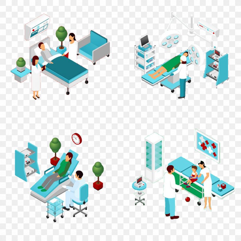 Hospital Patient Health Care Illustration, PNG, 1000x1000px, Hospital, Area, Cardiopulmonary Resuscitation, Health Care, Isometric Projection Download Free