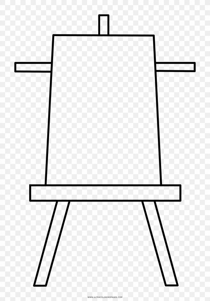 Drawing Easel Black And White Coloring Book, PNG, 1000x1434px, Drawing, Area, Ausmalbild, Black, Black And White Download Free