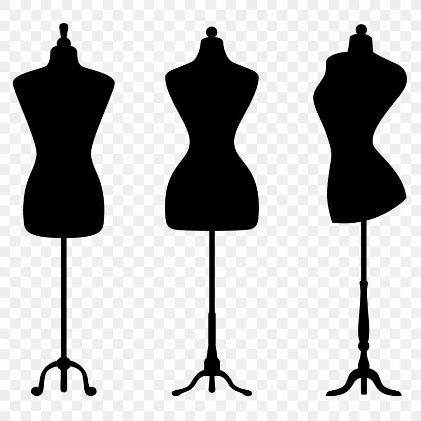 Mannequin Dress Form Royalty-free Clip Art, PNG, 1000x1000px, Mannequin, Art, Black And White, Dress, Dress Form Download Free