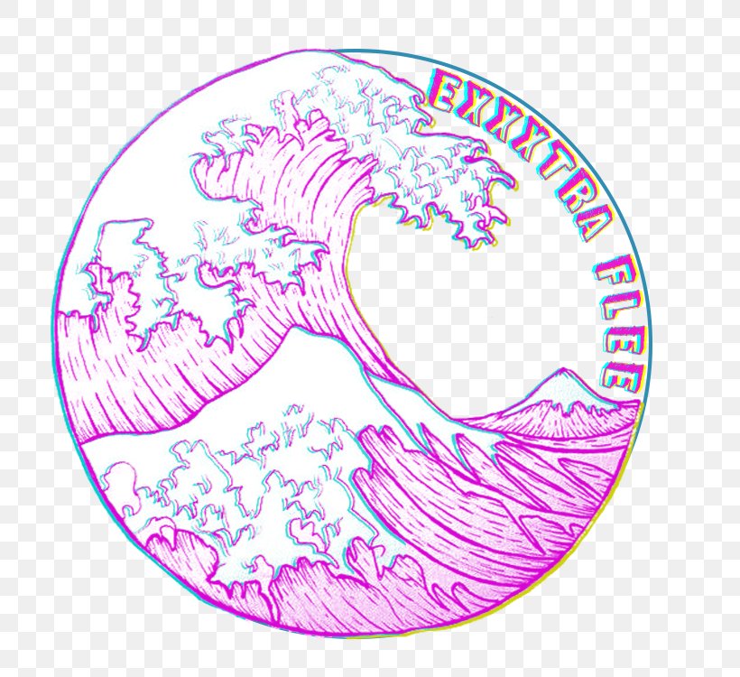 The Great Wave Off Kanagawa Circle Wind Wave Drawing, PNG, 750x750px, Watercolor, Cartoon, Flower, Frame, Heart Download Free