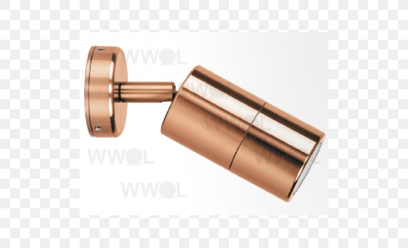 Recessed Light Copper LED Lamp Lighting, PNG, 500x500px, Light, Color, Color Temperature, Copper, Cylinder Download Free