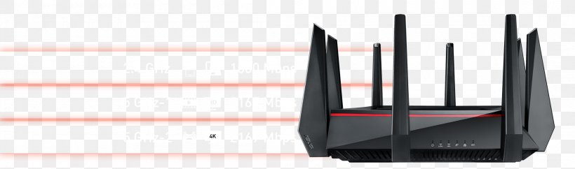 ASUS RT-AC5300 Wi-Fi Wireless Router, PNG, 2200x650px, Asus Rtac5300, Asus, Asus Rtac66u, Computer Network, Data Transfer Rate Download Free