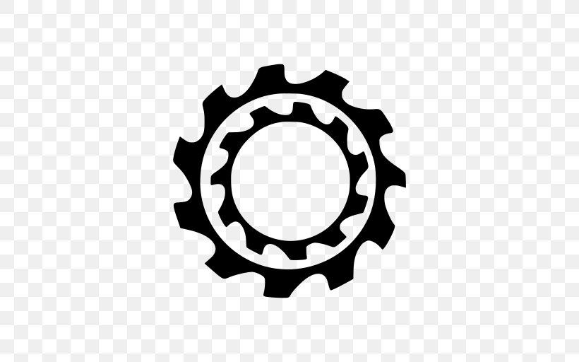 Bicycle Gearing Sprocket Wheel, PNG, 510x512px, Gear, Bicycle, Bicycle Gearing, Blackandwhite, Emblem Download Free